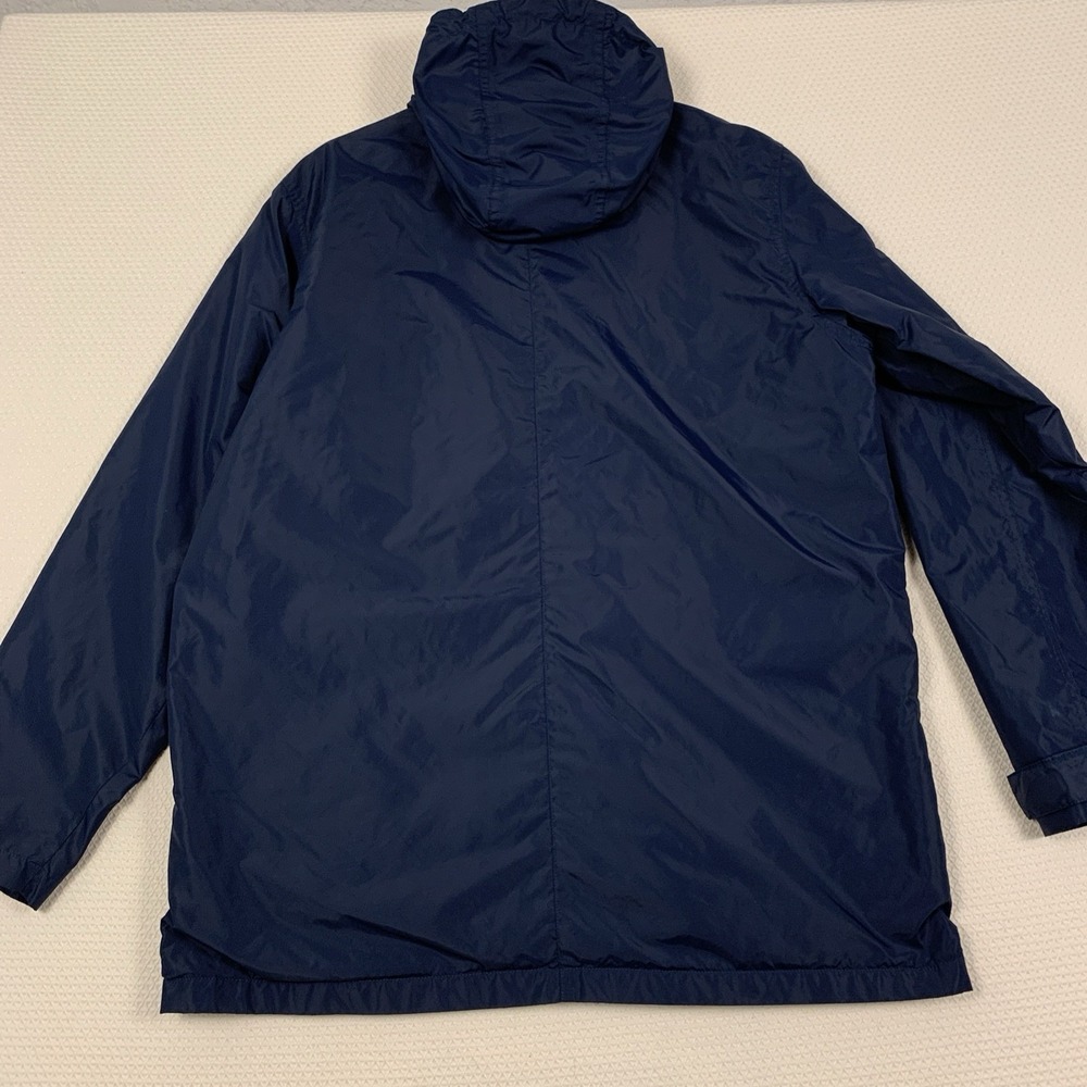 Lands End Squall Parka Jacket Mens Large L 42-44 Navy Blue Fleece Lined Hooded - Picture 2 of 16